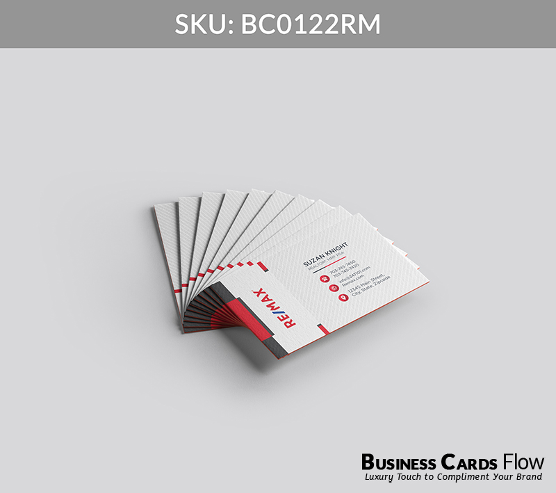 Business Cards Flow Remax Business Cards BC0122RM Style 6 - Choose from premium paper stocks, shapes and sizes. Custom cards, made your way. Shop Now! Custom premium business cards ship free. REMAX Business Cards - BC0122RM Business Cards Flow Remax Business Cards BC0122RM Style 6 - Business Cards Flow - Choose from premium paper stocks, shapes and sizes. Custom cards, made your way. Shop Now! Custom premium business cards ship free.