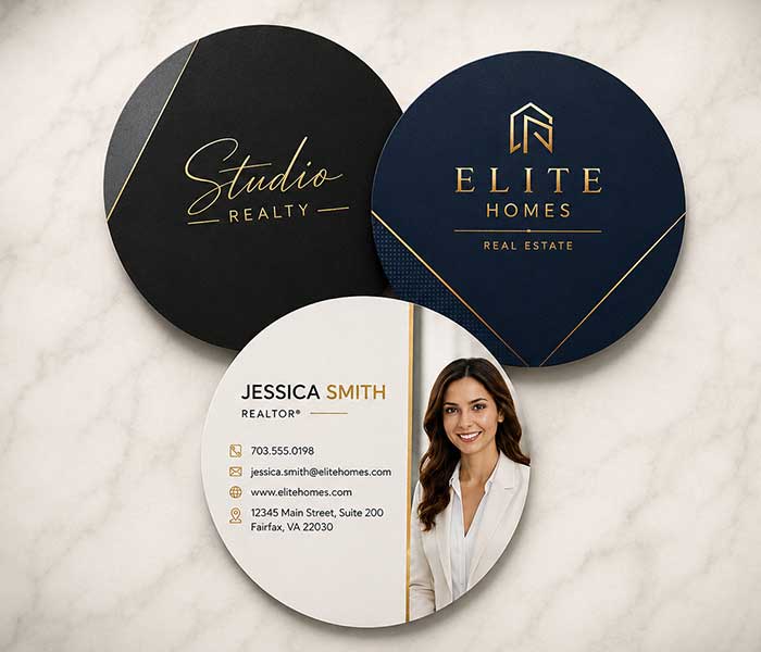 Business-Cards-Flow-Circle-Cards-Premium-Finishes Business Cards Flow Circle Cards Premium Finishes - Business Cards Flow - Choose from premium paper stocks, shapes and sizes. Custom cards, made your way. Shop Now! Custom premium business cards ship free.